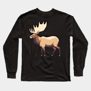 Elk Illustration, Love Elks Long Sleeve T-Shirt